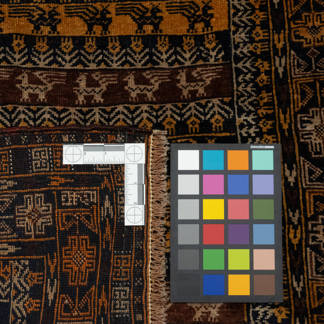 Hand-Knotted Wool Baluch Rug 4'1" x 2'10"