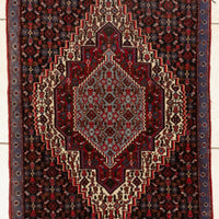 Hand-Knotted Wool Rug 3'6" x 2'6"