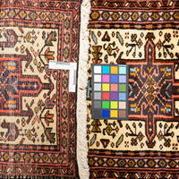 Hand-Knotted Wool Karajeh Runner 9.5" x 2'3"