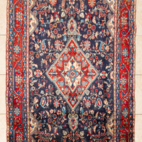Hand-Knotted Wool Saruk Rug 10" x 4'9"