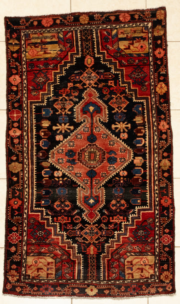 Hand-Knotted Wool Toysirkan Rug 6'2" x 3'4"