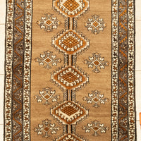 Wool Hand-Knotted Gabbeh Rug 6'7" x 3'9"
