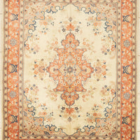 Hand-Knotted Wool Saruk Rug 7'9" x 4'9"