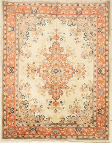 Hand-Knotted Wool Saruk Rug 7'9" x 4'9"