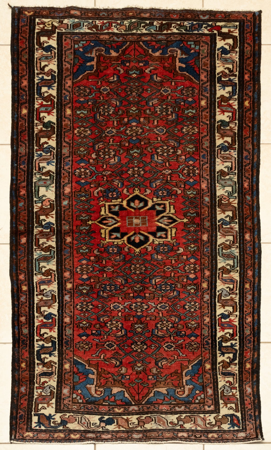 Wool Hand-Knotted Malayer Rug 6'6" x 3'5"