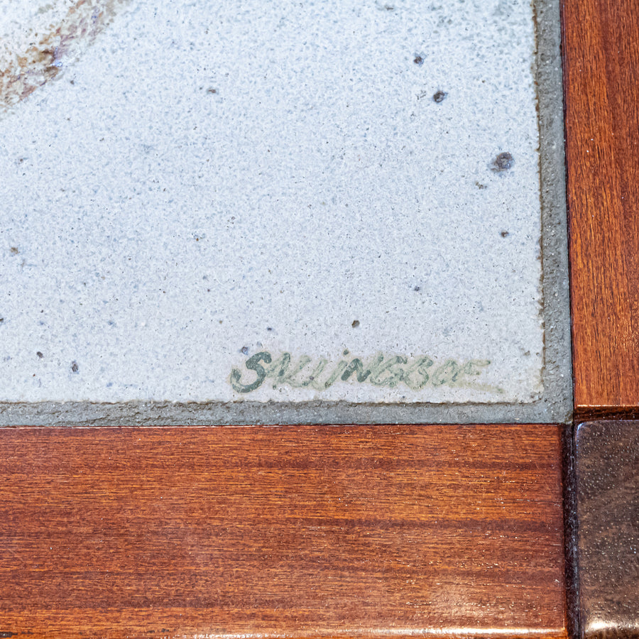 SALLINGBOE Rosewood & Tile Side Table