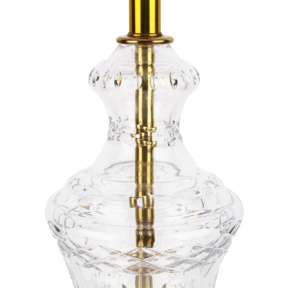 STIFFEL Crystal & Brass Table Lamp