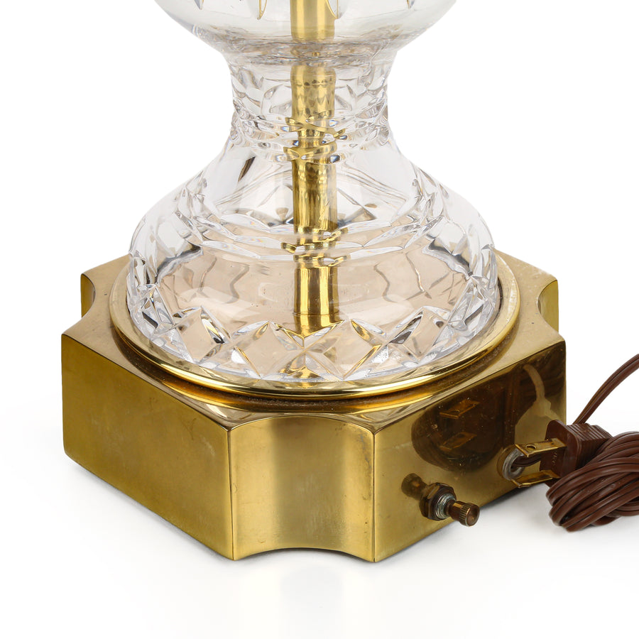 STIFFEL Crystal & Brass Table Lamp