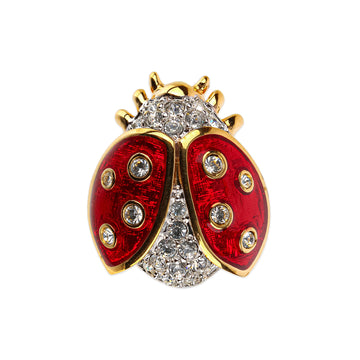 SWAROVSKI Enamel Crystal Ladybug Brooch