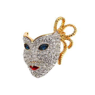 SWAROVSKI Pavé Crystal Mask Brooch