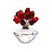 SWAROVSKI Vase of Red Roses 283394 Figurine