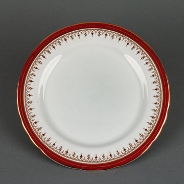 AYNSLEY Durham Maroon Salad/Dessert Plates - Set of 8