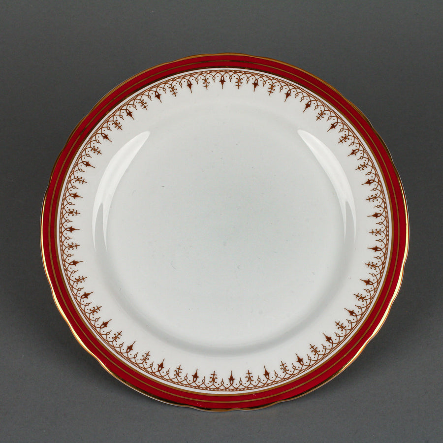 AYNSLEY Durham Maroon Salad/Dessert Plates - Set of 8