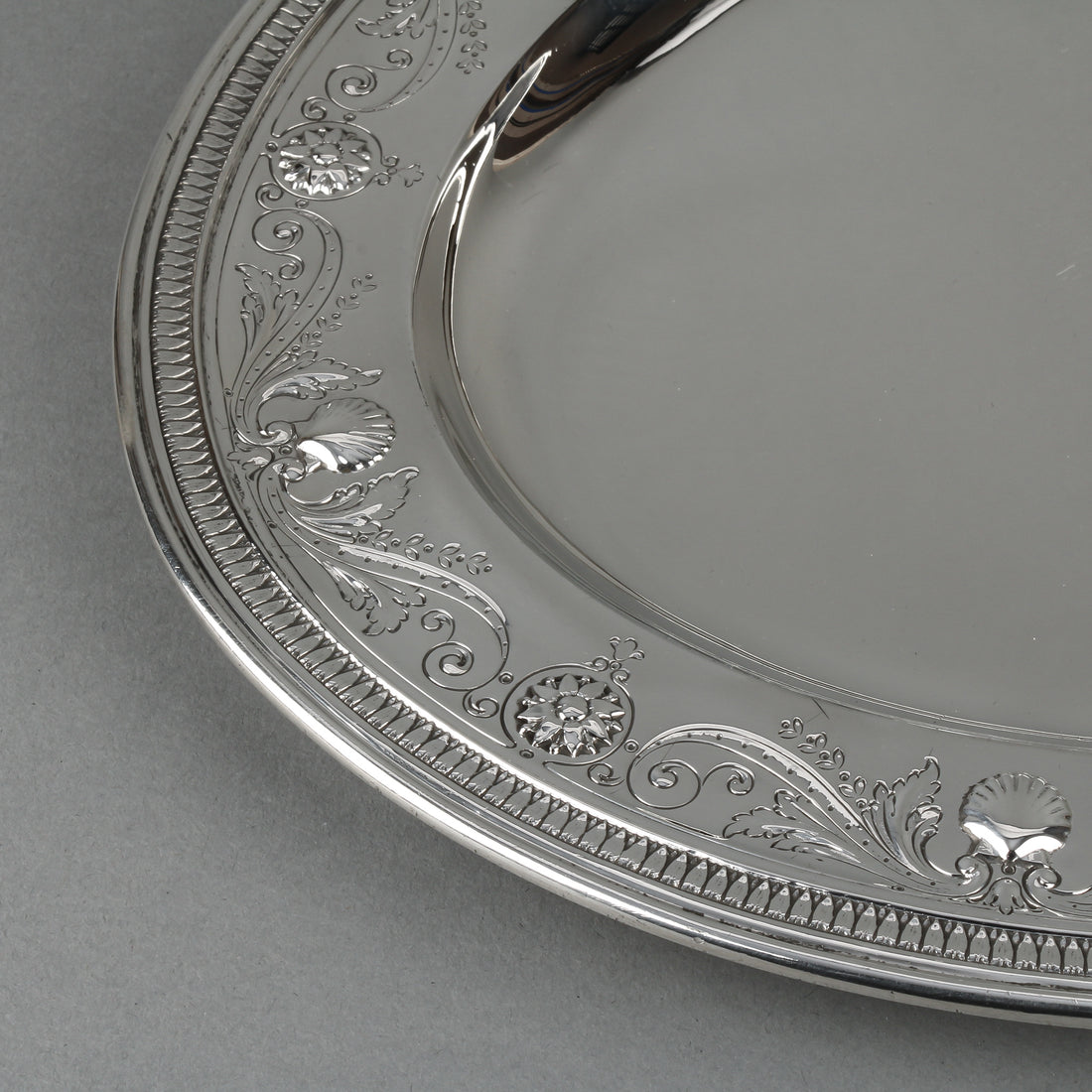 TIFFANY & CO. Shell & Scroll Sterling Silver Platter