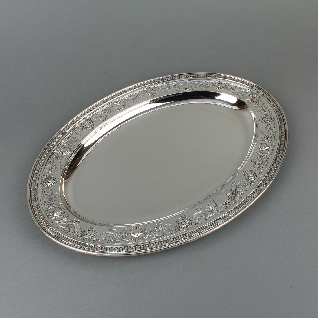 TIFFANY & CO. Shell & Scroll Sterling Silver Platter