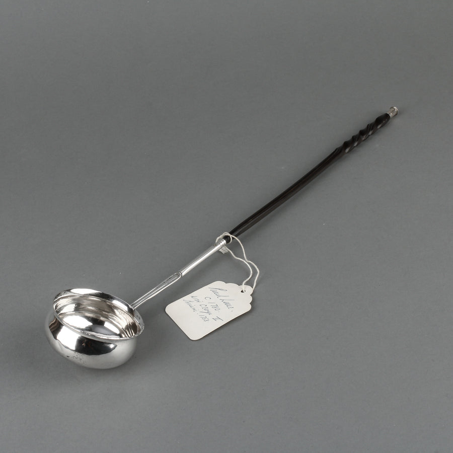 George II Shilling Silver Toddy Ladle with Baleen Twist Handle