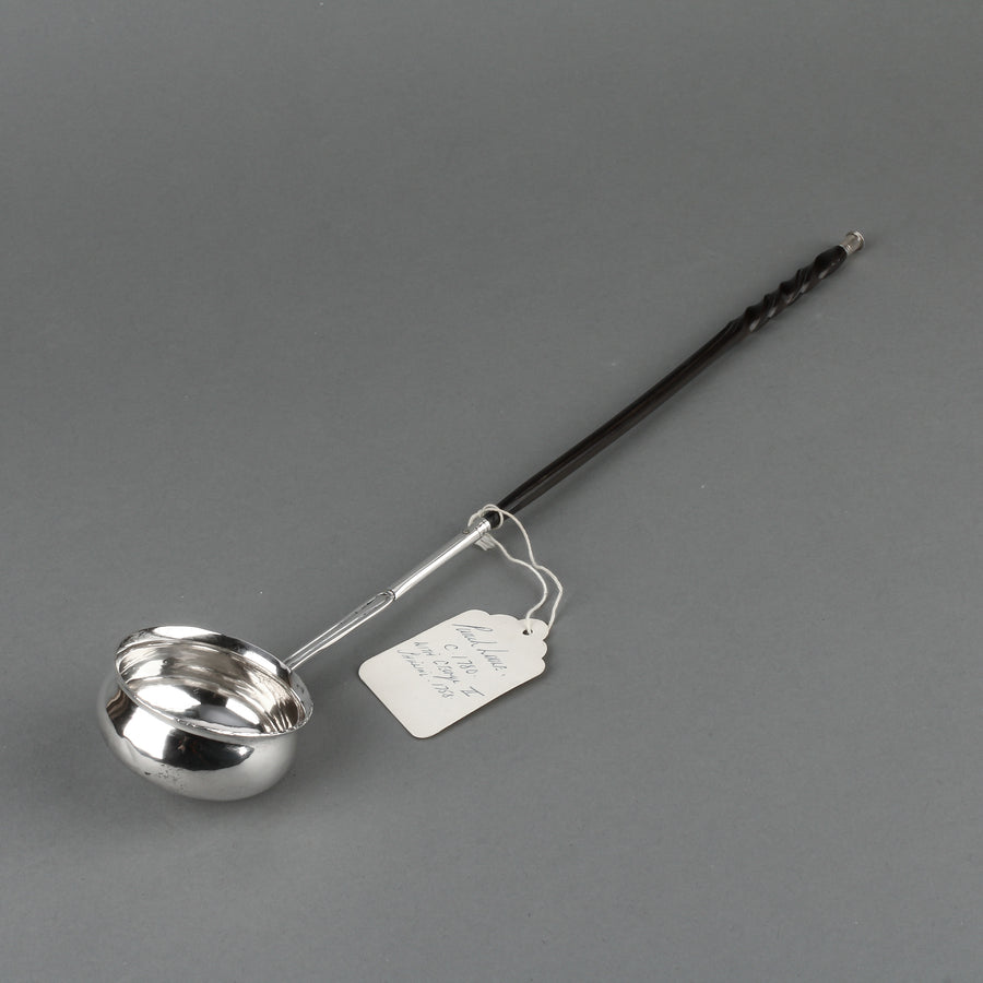George II Shilling Silver Toddy Ladle with Baleen Twist Handle