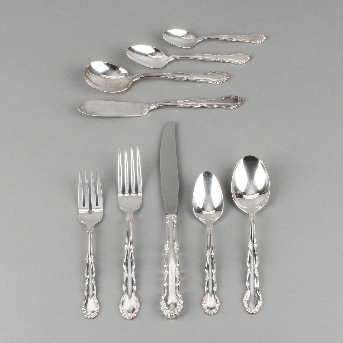 1881 ROGERS Flirtation Silverplate Flatware - 8 Place Settings +