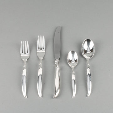 1847 ROGERS BROS. Flair Silverplate Flatware - 12 Place Settings +