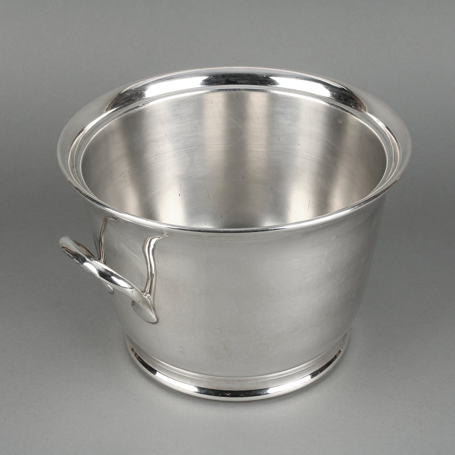 BIRKS Primrose Plate Silverplate Lidded Ice Bucket with Handles