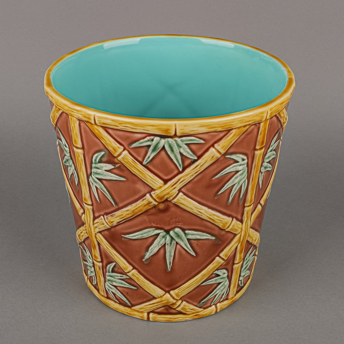 TIFFANY & CO Majolica Bamboo Cachepot/Planter