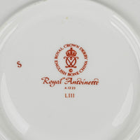 ROYAL CROWN DERBY Royal Antoinette A1225 Cup & Saucer