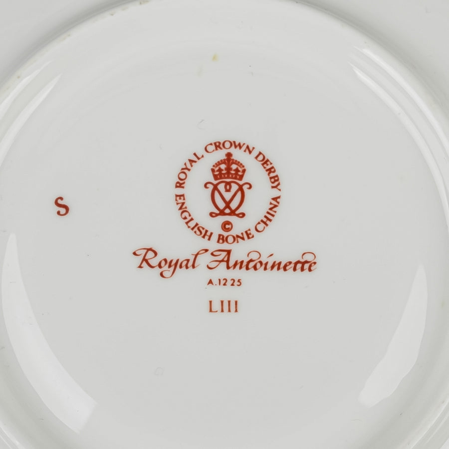 ROYAL CROWN DERBY Royal Antoinette A1225 Cup & Saucer
