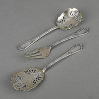 LOUVRE SOCIETY Vermeil 925 Sterling Serving Utensils  3 Pieces