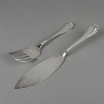 CHRISTOFLE/ALFENIDE Silverplate Fish Server Set 2 Pieces