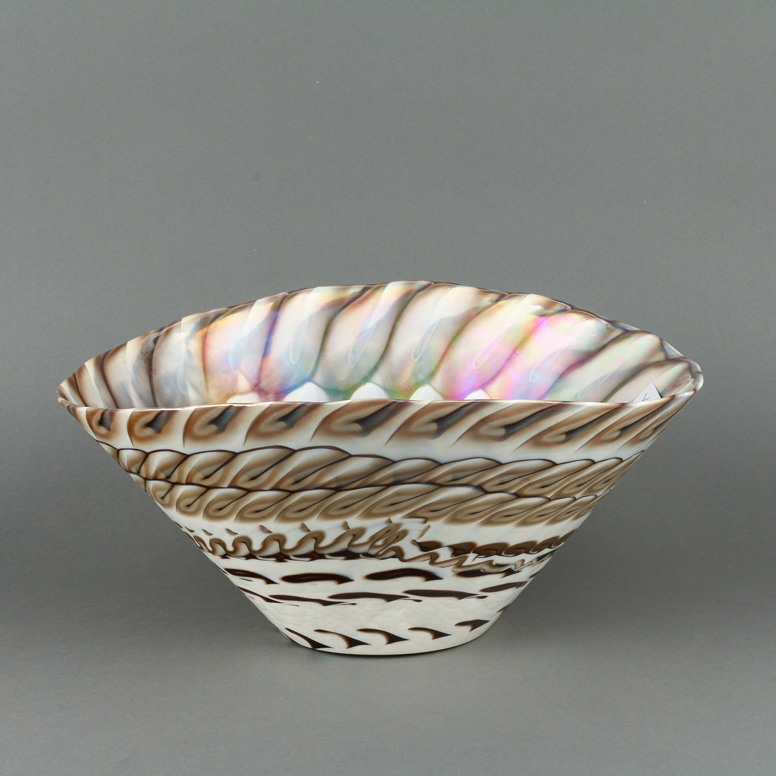 YALOS MURANO Belus Iridescent Art Glass Bowl