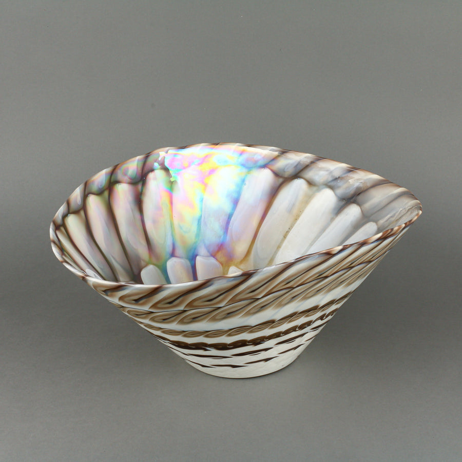 YALOS MURANO Belus Iridescent Art Glass Bowl