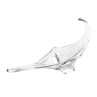 Vintage Daum Style Crystal Free Form Art glass Bowl w/Handle
