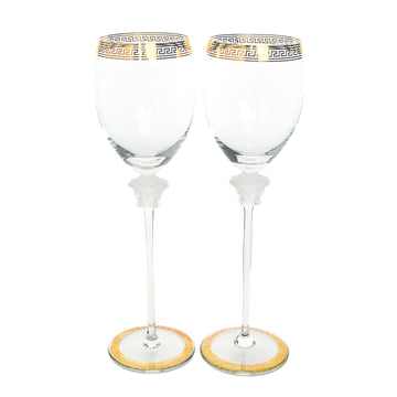 ROSENTHAL VERSACE Medusa Lumiere Wine Glass Set of 2