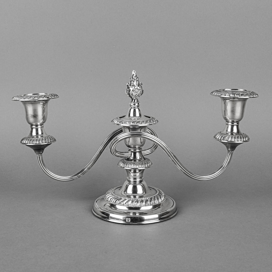 BARKER-ELLIS Gadroon Silver Plate 3 Light Candelabras