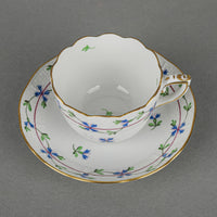 HEREND Blue Garland Espresso Demitasse & Saucer