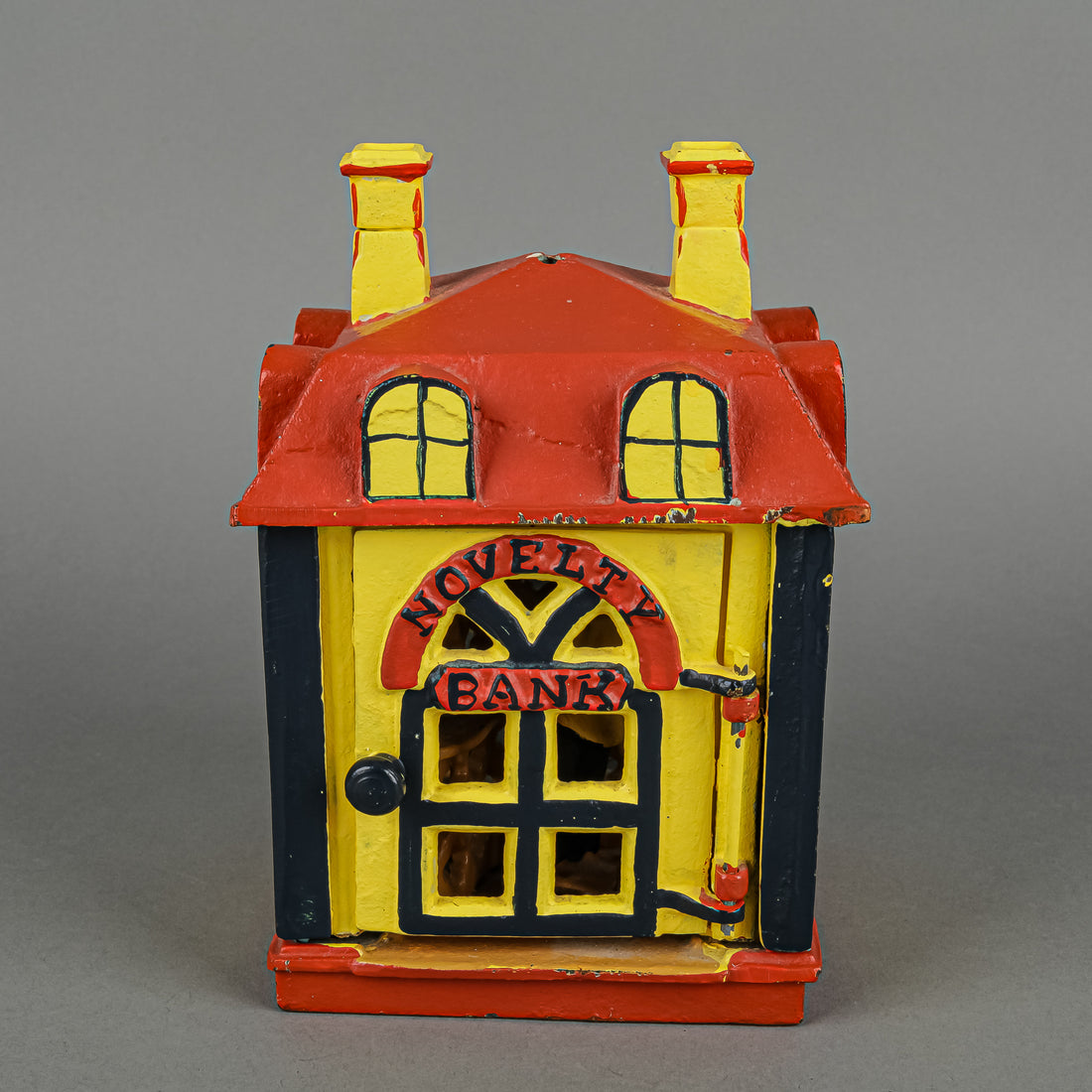 Cast Metal Coin Bank "Novelty Bank" Reproduction