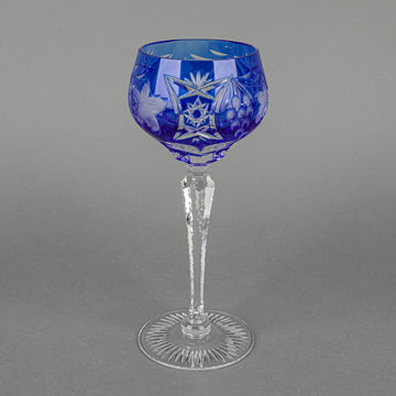 AJKA CRYSTAL Marsala Blue Hock Wine Glass