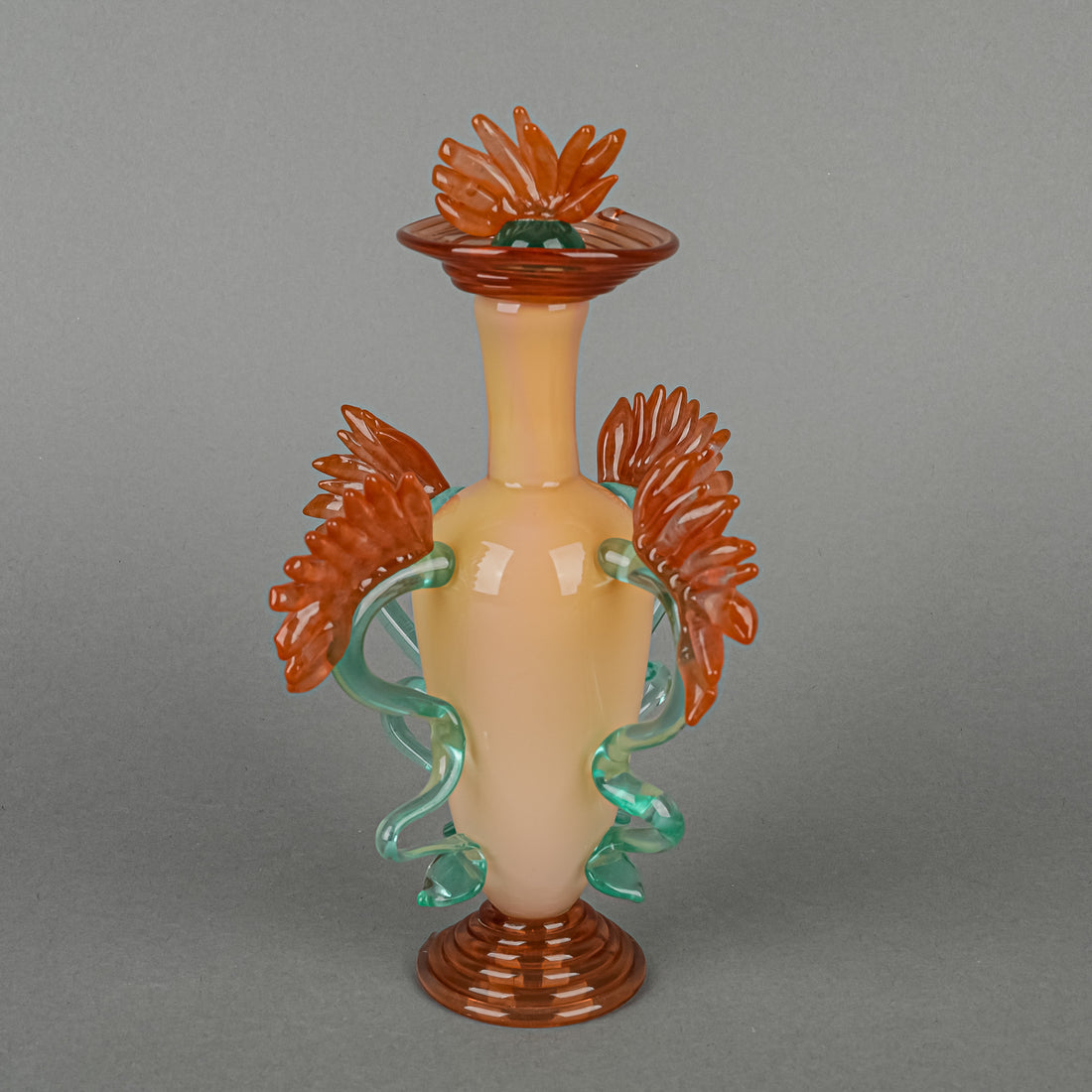 Susan Rankin (Canadian 1959) Art Glass Floral Perfume Bottle