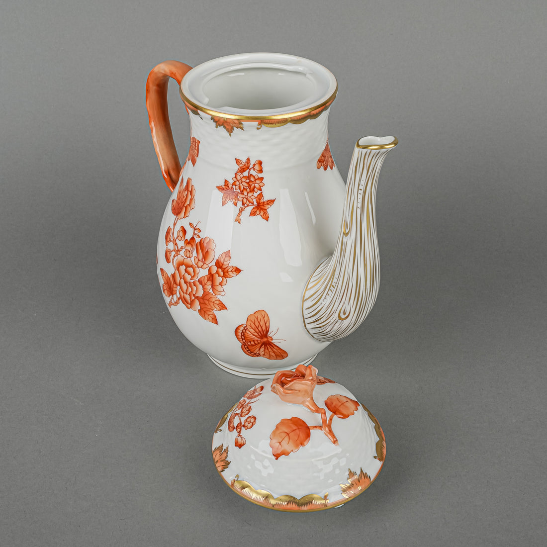 HEREND Fortuna Rust Coffee Set 29 Pieces