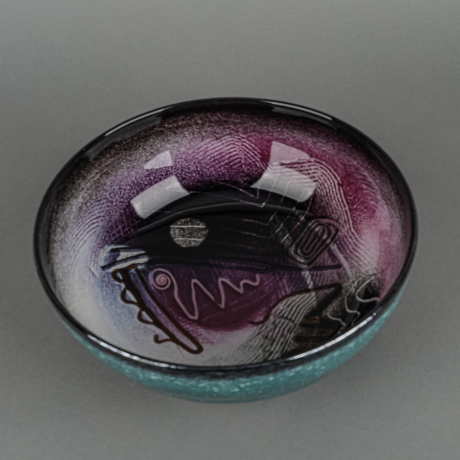 Claire Maunsell (Canadian 1956) Art Glass Bowl