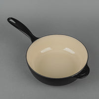 LE CREUSET Enamel Cast Iron 21cm Saucier Pan With Lid - Black