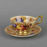 AYNSLEY Cup And Saucer 1037 N.Brunt Orchard Fruit