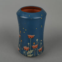 VILLEROY & BOCH Mettlach Hans Christiansen "Die Nacht" Poppy Vase 2424