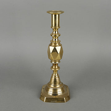 JAMES CLEWS & SONS 'Diamond Princess' Brass Candlestick