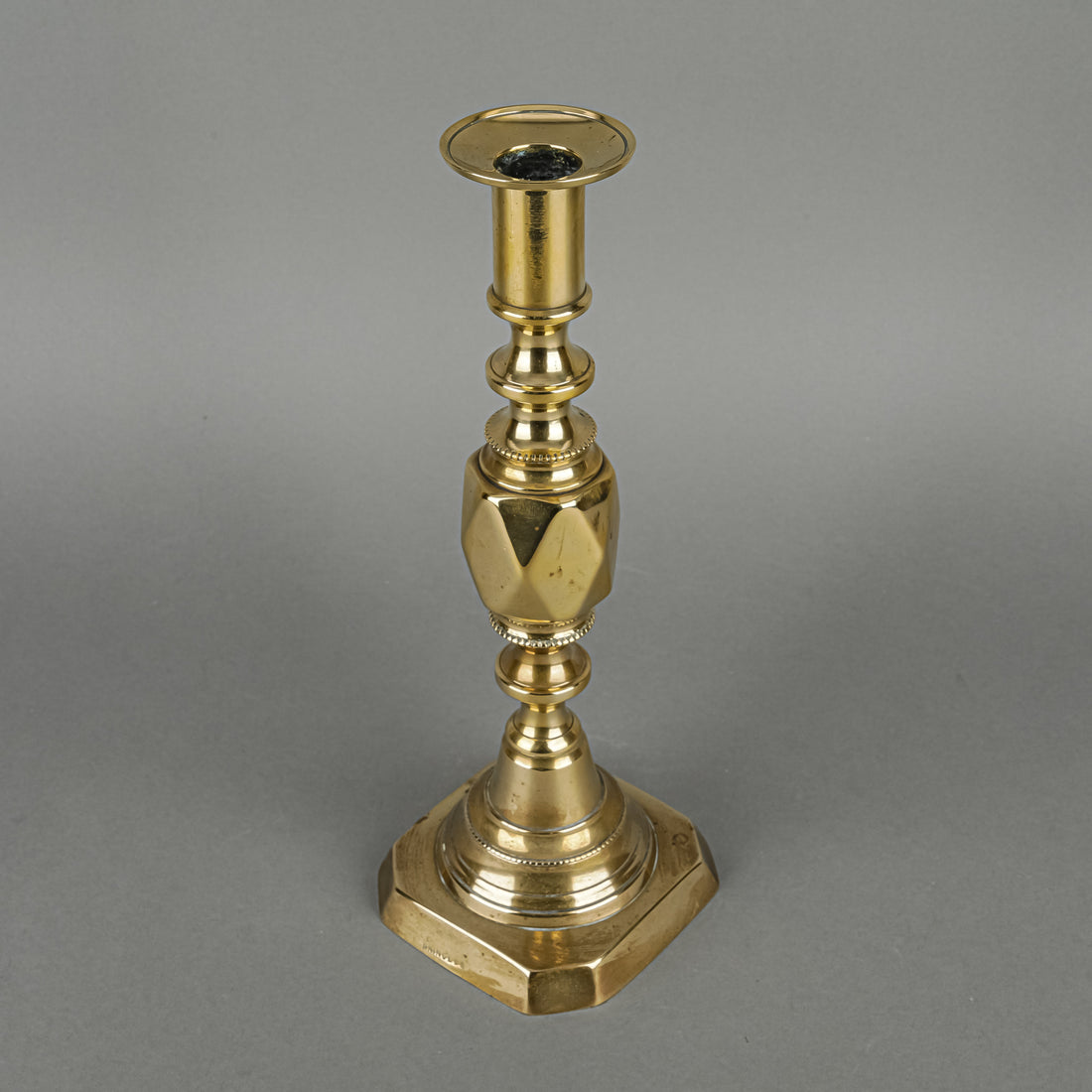 JAMES CLEWS & SONS 'Diamond Princess' Brass Candlestick