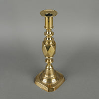 JAMES CLEWS & SONS 'Diamond Princess' Brass Candlestick