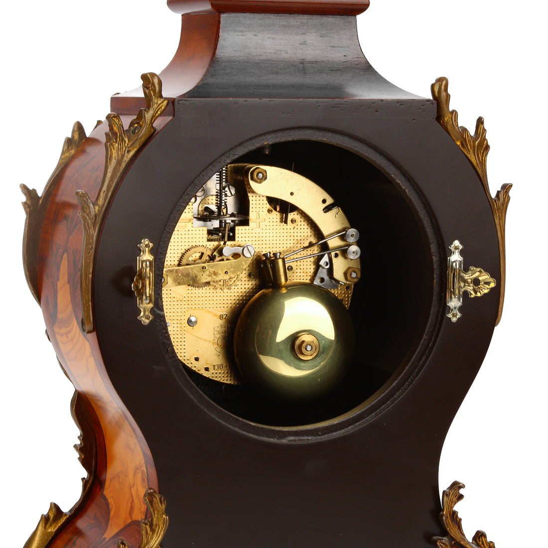 FRANZ HERMLE Rococo Style Boulle Mantel Clock