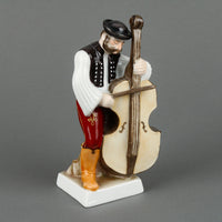 HEREND Musician Playing Bass 5411 Figurine