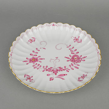 MEISSEN Indian Painting Pink Serving Bowl/Platter