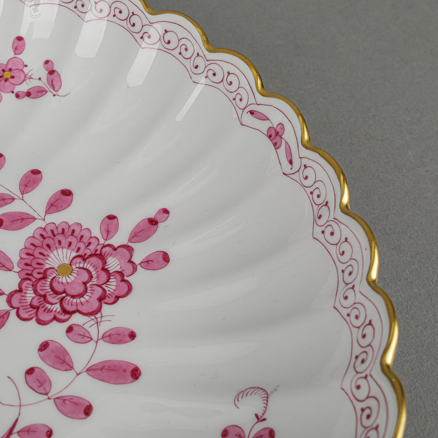 MEISSEN Indian Painting Pink Serving Bowl/Platter
